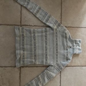 Turtleneck light blue wool sweater